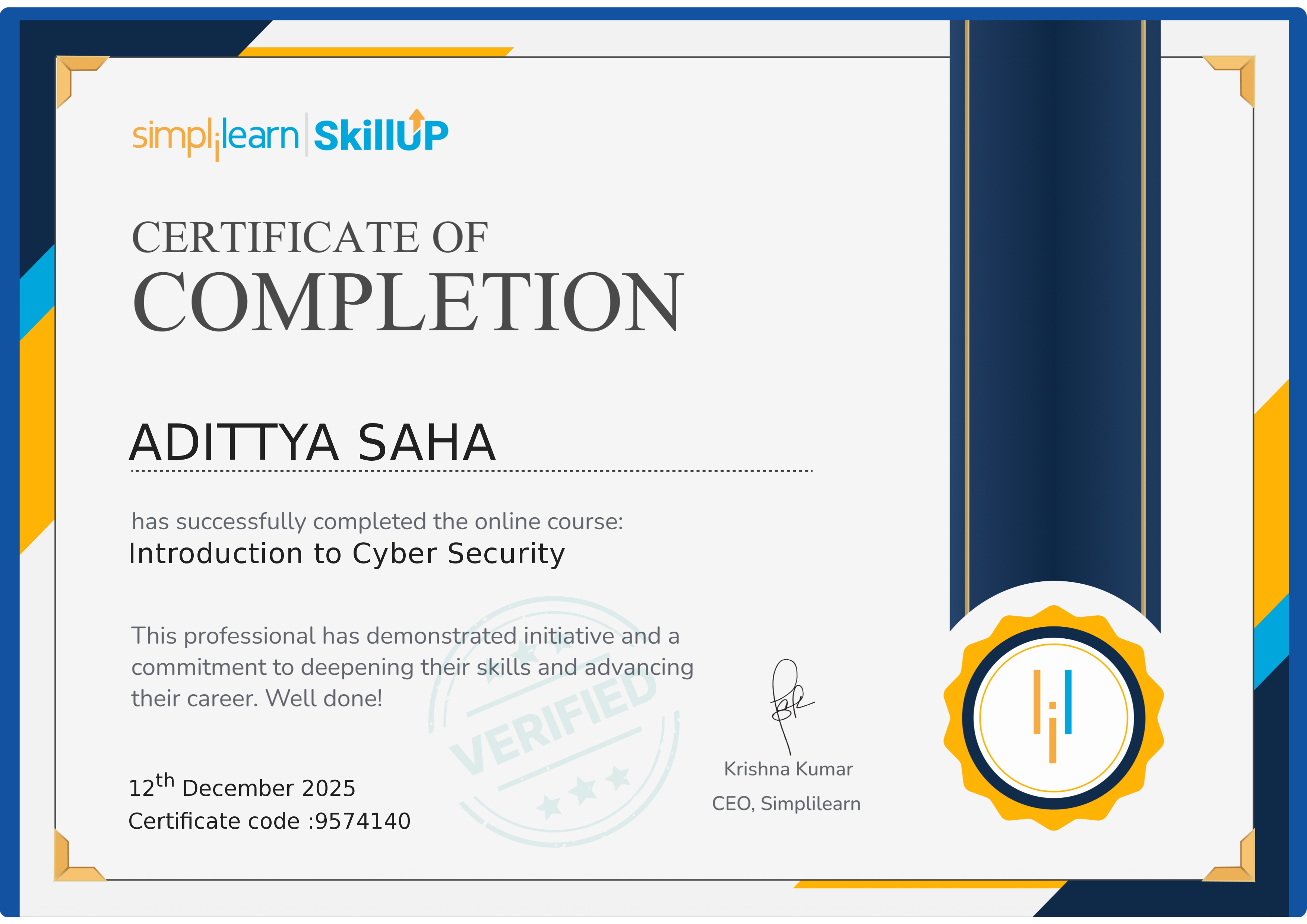 Cyber Security Certificate