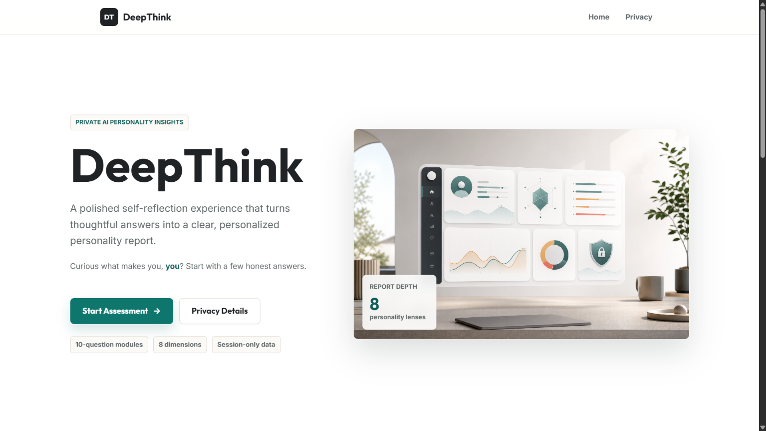 DeepThink Gen2 — AI Personality Analyzer